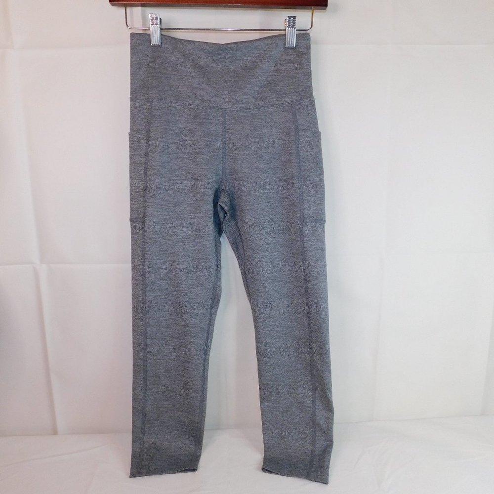 Bally Total Fitness High Rise Gray Leggings Size Small Workout Yoga Pants